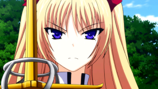 Blonde girl blue eyes sword - blue eyes holding free wallpaper