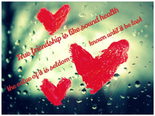 Hearts rainy window quote love - two heart free wallpaper
