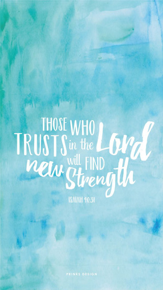 Blue watercolor bible verse painting - free love wallpaper