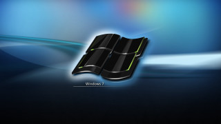 Windows 7 black background green - a green stripe free wallpaper