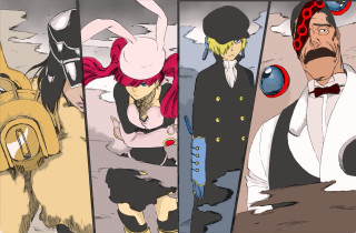 Anime characters expressions hair styles 3 - a bow tie free wallpaper