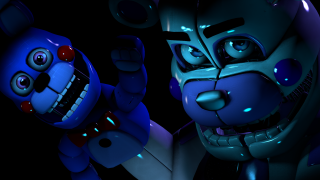 Blue black teddy bear big - rim free wallpaper