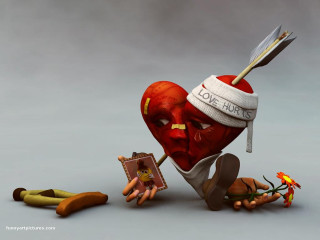Heart hat knife picture frame - perfect art free wallpaper