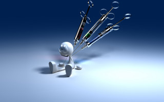 Person walking medical equipment bubbles - his mouth free wallpaper