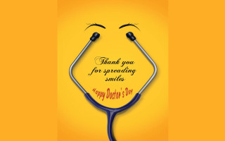 Stethoscope happy doctors day message - happy free wallpaper