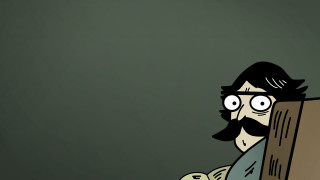 Cartoon mustache glasses looking ground - dungeon and dragons free wallpaper