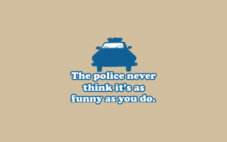 Blue car police badge quote - a cartoon free wallpaper