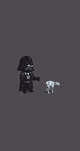 Toy dog pulling darth vader 2 - a string free wallpaper