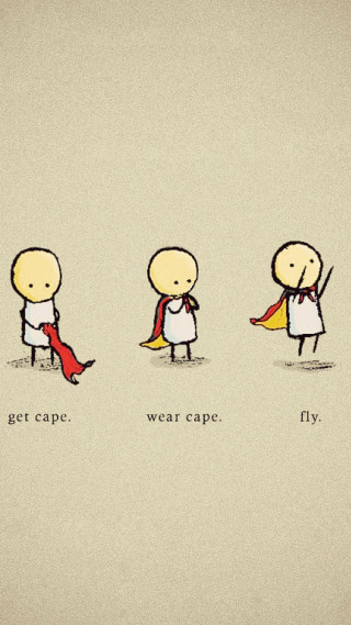 Cartoon man cape four people - allen tupper true free wallpaper