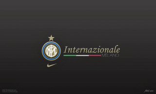Black wall soccer team logo - international typographic style free wallpaper
