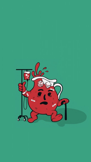 Cartoon character sign red substance - head free wallpaper