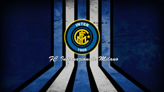 Blue white striped wall inter - floor free wallpaper