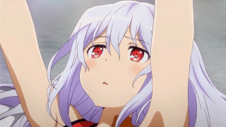 White haired red eyed posing - white hair free wallpaper