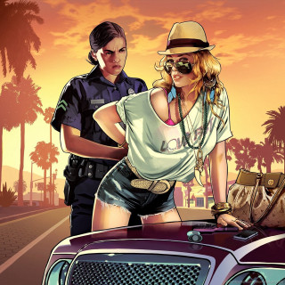 Woman police uniform man police - free cyberpunk wallpaper