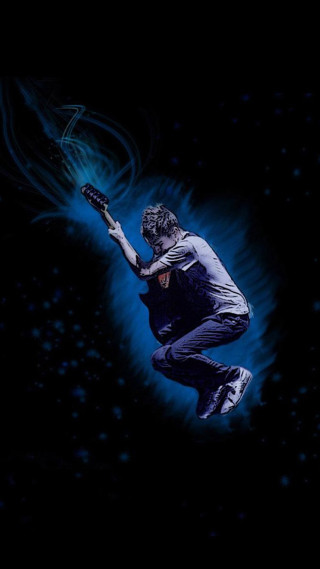 Man flying guitar white shirt - david boyd free wallpaper