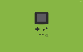 Green background black white computer - 2 d game art free wallpaper