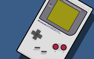 Gameboy yellow screen red buttons - the front of it free wallpaper