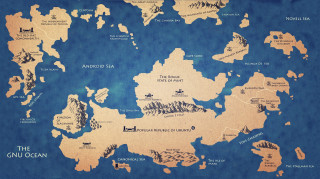 World map animals land center - epic fantasy free wallpaper