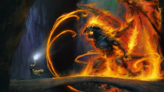 Demon attack demon cave flames - a painting of a demon free wallpaper