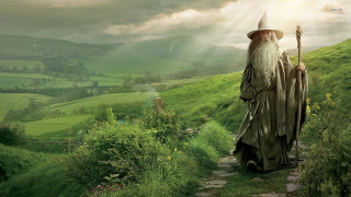 Wizard staff path green field - lord of the rings free wallpaper