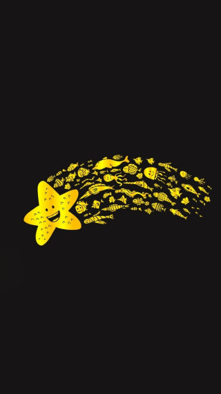 Yellow star child drawing ecological - ecological art free wallpaper