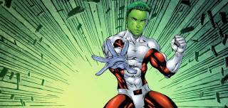 Man white red suit green - alan davis free wallpaper