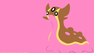 Cartoon deer pink background brown - derf free wallpaper