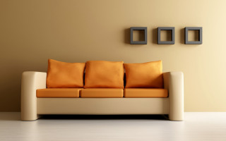 Couch orange pillows room square - minimalist free wallpaper