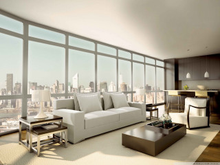 Living room couch table window 3 - a large window free wallpaper