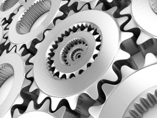 Metal gear wheel biomechanical computer - biomechanical free wallpaper