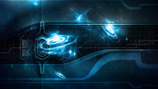 Futuristic background blue swirl stars - a blue swirl free wallpaper