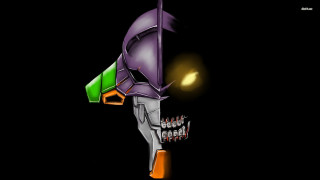 Cartoon strangeface greenlight mouth blackbackground - mecha free wallpaper