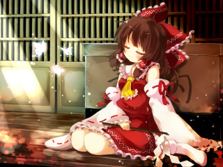 Girl red dress table knife - a knife free wallpaper for desktop