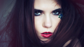 Gothic fashion portrait florianne becker - red lipstick free wallpaper