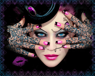 Araceli gilbert blue eyes pink - blue eye free wallpaper
