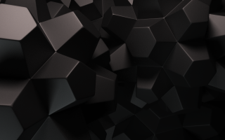 Black background cubes different sizes - different free wallpaper
