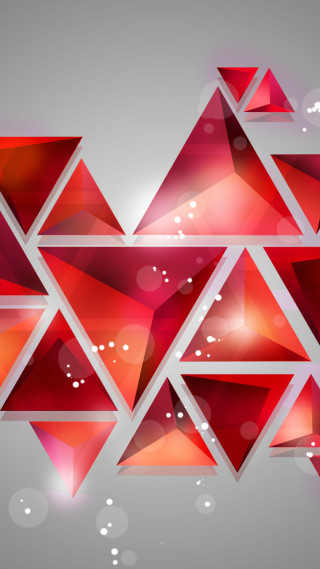 Red abstract background triangles bubbles - text free wallpaper