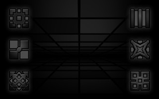 Black background squares shapes sizes - smaller free wallpaper
