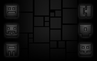 Black background squares numbers pattern - ernő rubik free wallpaper