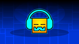 Blue yellow headphone face blue - a face free wallpaper