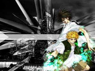Anime characters city green light - a green light free wallpaper
