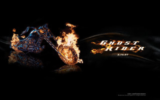 Motorcycle on fire ghost rider - a motorcycle free wallpaper