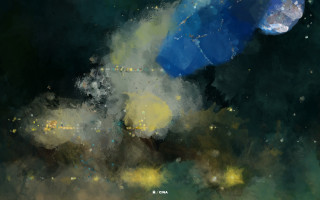 Blue umbrella dark sky green - a blue umbrella free wallpaper