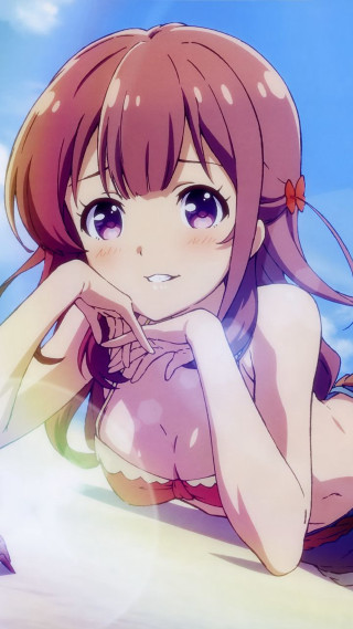 Girl laying hand face cheek - her cheek free wallpaper