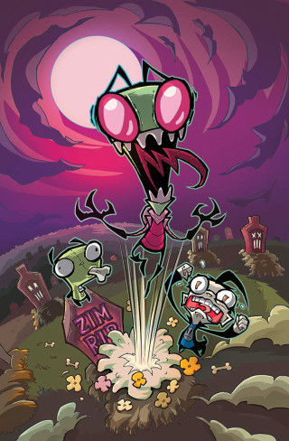 Creepy cartoon character face head - free sci-fi wallpaper