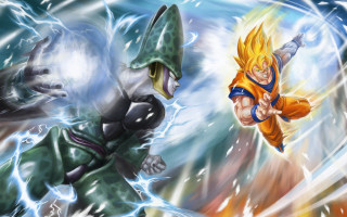 Cartoon character fight dragon man - baiōken eishun free wallpaper for desktop