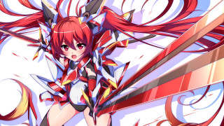 Anime girl red hair sword 7 - a red ribbon free wallpaper