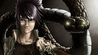 Man snake shoulder snake shoulder - glowing free wallpaper