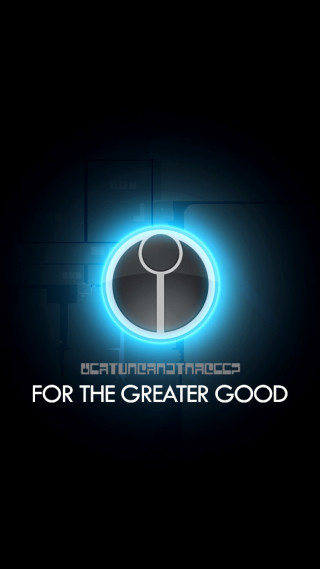 Black background blue circle light - good free wallpaper