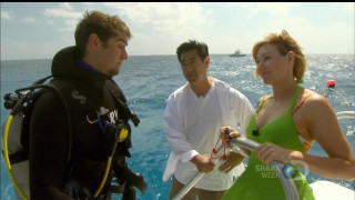 Man woman boat scuba instructor - wet free wallpaper